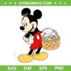 Mickey Mouse Hunting Egg SVG PNG, Mickey Easter Eggs SVG, Mickey Mouse Easter DXF SVG PNG EPS