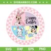 Mickey And Friends Easter Checkerboard Circle SVG PNG, Checkered Mickey Minnie SVG, Disney Easter Day DXF SVG PNG EPS
