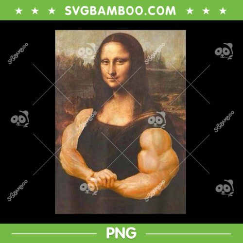 Mona Lisa Bodybuilding PNG, Funny Muscle Gym Workout PNG, Mona Lisa After The Gym PNG