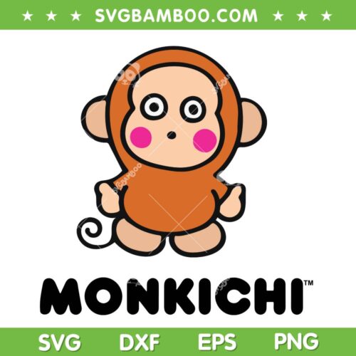 Monkichi Character Front And Back SVG PNG, Cute Monkichi Character SVG, Funny Monkey DXF SVG PNG EPS