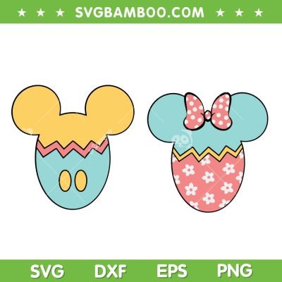 Mouse Easter Egg SVG PNG, Disney Mickey Minnie Egg SVG, Disney Easter Day DXF SVG PNG EPS Mouse Easter Egg SVG PNG, Disney Mickey Minnie Egg SVG, Disney Easter Day DXF SVG PNG EPS