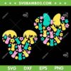 Mouse Head Easter Donuts SVG PNG, Disney Mouse Bunny SVG, Mickey And Minnie Easter Day DXF SVG PNG EPS
