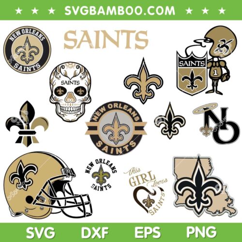 New Orleans Saints SVG Bundle, NFL New Orleans Saints SVG Bundle, Saints Football DXF SVG PNG EPS