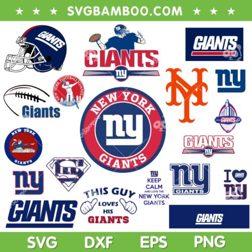New York Giants SVG Bundle, New York Giants Logo SVG Bundle, Sport Football DXF SVG PNG EPS