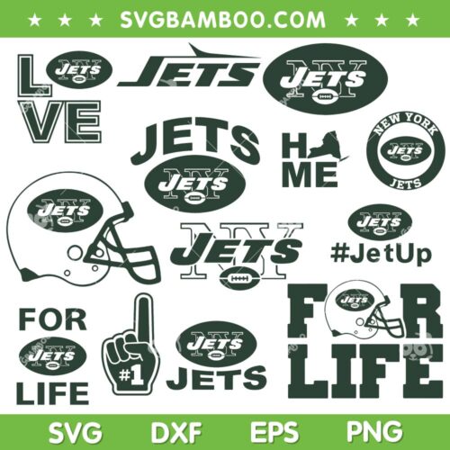 New York Jets SVG Bundle, New York Jets Logo SVG Bundle, NFL Team DXF SVG PNG EPS