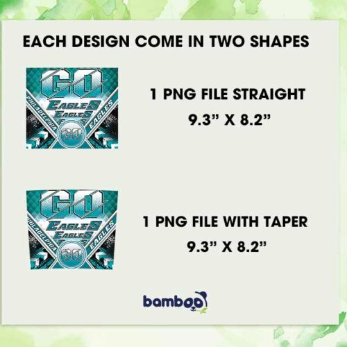 Philadelphia Eagles Tumbler Wrap PNG, Philadelphia Eagles Football 20oz Skinny Tumble PNG, Eagles Logo Tumbler Sublimation