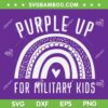 Rainbow Purple Up Military Child Awareness SVG PNG, Military Child Month SVG, Military Child Rainbow DXF SVG PNG EPS