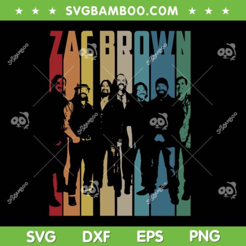 Retro Zac Brown Band SVG PNG, Zac Brown SVG, Retro Logo Zac Brown Band DXF SVG PNG EPS