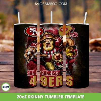 San Francisco 49ers Mascot 20oz Skinny Tumbler PNG, San Francisco 49ers Logo Tumbler Wrap PNG, Sport Logo Tumbler Sublimation San Francisco 49ers Mascot 20oz Skinny Tumbler PNG, San Francisco 49ers Logo Tumbler Wrap PNG, Sport Logo Tumbler Sublimation