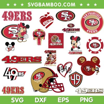 San Francisco 49ers SVG Bundle, NFL San Francisco 49ers SVG Bundle, Football Team DXF SVG PNG EPS