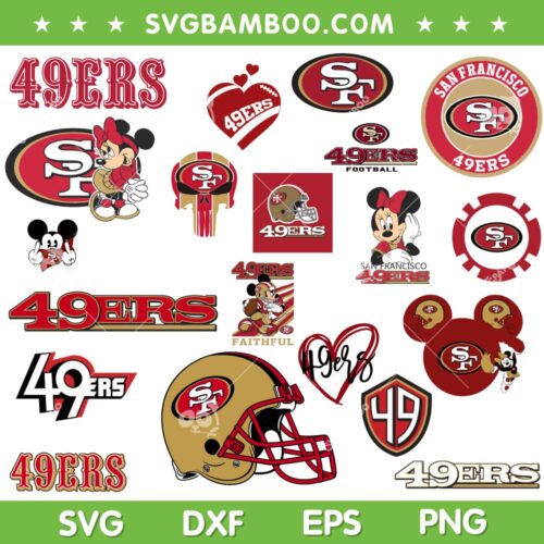 San Francisco 49ers SVG Bundle, NFL San Francisco 49ers SVG Bundle, Football Team DXF SVG PNG EPS