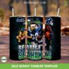 Seattle Seahawks Mascot 20oz Skinny Tumbler PNG, NFL Seattle Seahawks Tumbler Wrap PNG, NFL Football Tumbler Sublimation