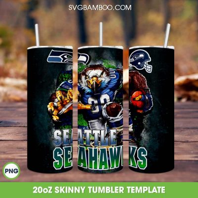 Seattle Seahawks Mascot 20oz Skinny Tumbler PNG, NFL Seattle Seahawks Tumbler Wrap PNG, NFL Football Tumbler Sublimation Seattle Seahawks Mascot 20oz Skinny Tumbler PNG, NFL Seattle Seahawks Tumbler Wrap PNG, NFL Football Tumbler Sublimation