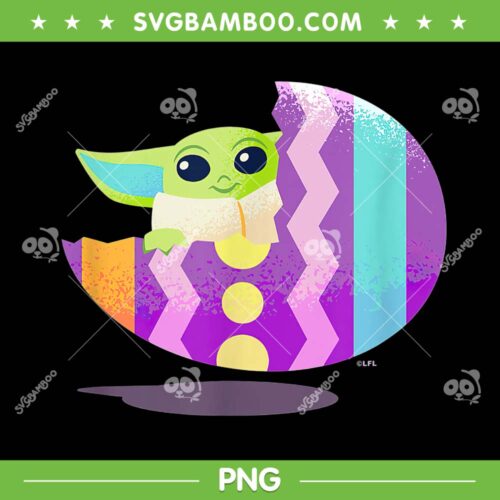 Star Wars Yoda Eggs PNG, The Mandalorian Pastel Easter PNG, Baby Yoda Easter Day PNG