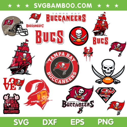 Tampa Bay Buccaneers SVG Bundle, Tampa Bay Buccaneers Logo SVG Bundle, NFL Logo DXF SVG PNG EPS