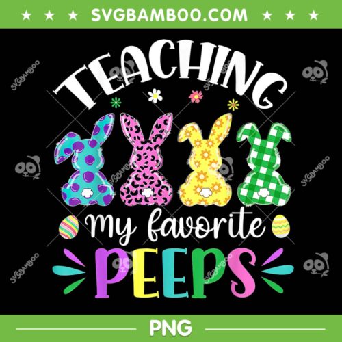 Teaching My Favorite Peeps Leopard PNG, Rabbit Teaching My Favorite Peeps PNG, Easter Day PNG
