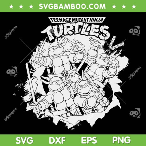 Teenage Mutant Ninja Turtles Classic SVG PNG, Original Ninja Turtles SVG, Ninja Turtles DXF SVG PNG EPS