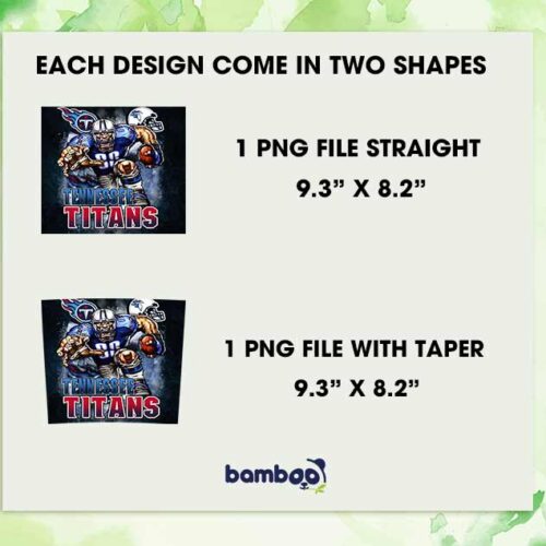 Tennessee Titans Mascot 20oz Skinny Tumbler PNG, Tennessee Titans Logo Tumbler Wrap PNG, Football Team Tumbler Sublimation