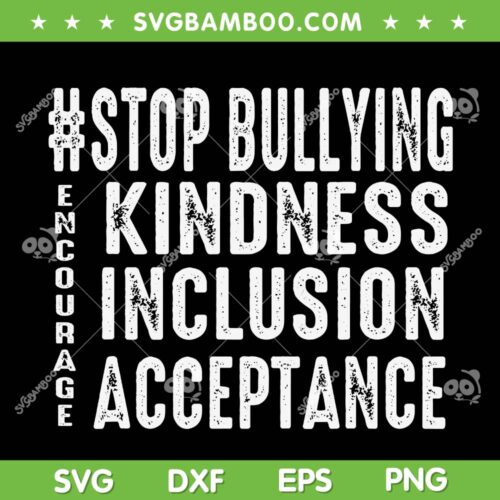 Unity Day 2023 SVG PNG, Stop Bullying Prevention Month SVG, Anti Bullying DXF SVG PNG EPS