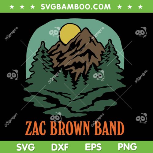 Zac Brown Band Mountain Logo PNG, Zac Brown B Mountain PNG, Zac Brown PNG