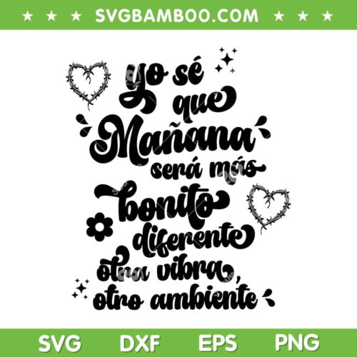 Manana Sera Bonito Song Lyrics SVG PNG, Manana Sera Bonito Lyrics SVG, Songs And Videos DXF SVG PNG EPS