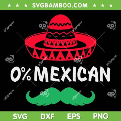 Mexican With Sombrero SVG PNG, Mustache Cinco De Mayo SVG, Funny Mexico Hat DXF SVG PNG EPS