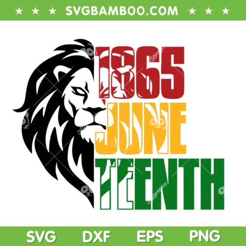 1865 Juneteenth Lion SVG PNG, Africa Lion SVG, Lion Black History DXF SVG PNG EPS
