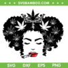 Afro Smoking Marijuana SVG PNG, Black Girls Cannabis SVG, Afro Girl Smoking Weed DXF SVG PNG EPS