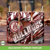 Alabama AM Bulldogs Basketball Tumbler Wrap PNG, HBCU Basketball Team Team Tumbler Sublimation, Alabama A&M University 20oz Skinny Tumbler PNG