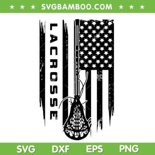 American Flag Lacrosse Apparel SVG PNG, Lacrosse American Flag SVG, USA Flag DXF SVG PNG EPS