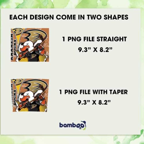 Anaheim Ducks 20oz Skinny Tumbler PNG, NHL Anaheim Ducks Tumbler Wrap PNG, Hockey Team Tumbler Template Sublimation