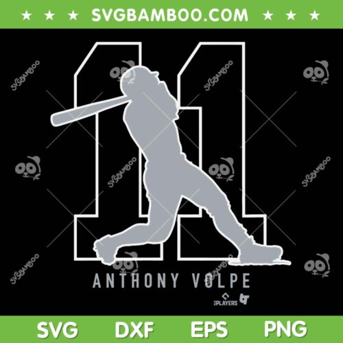 Anthony Volpe 11 SVG PNG, Anthony Volpe 11 New York SVG, New York Baseball DXF SVG PNG EPS