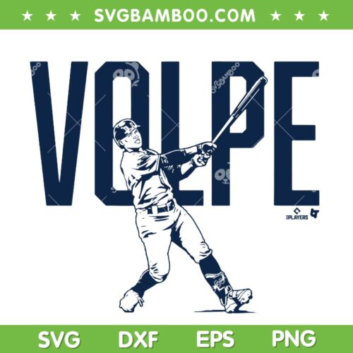 Anthony Volpe SVG PNG, New York Baseball Volpe SVG, NY Yankees DXF SVG PNG EPS