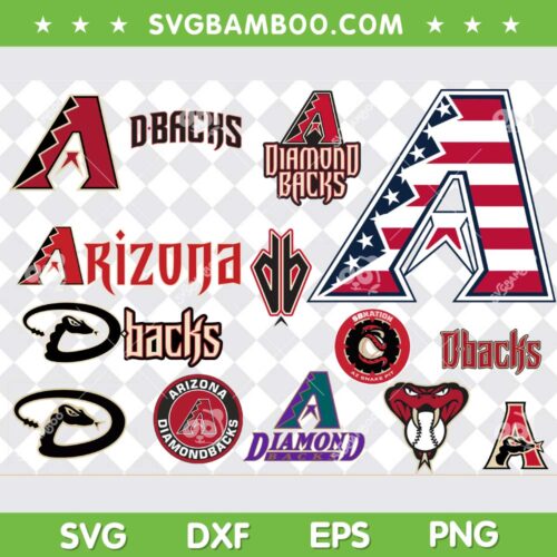 Arizona Diamondbacks SVG Bundle, Arizona Diamondbacks Logo SVG Bundle, MLB Football Teams DXF SVG PNG EPS