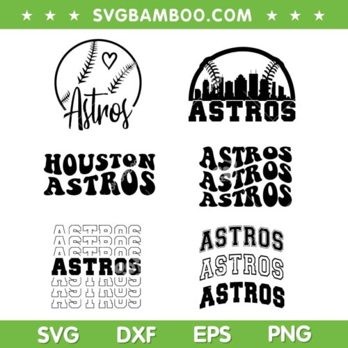 Astros Baseball SVG Bundle, Houston Astros Black And White SVG Bundle, Houston Astros Logo DXF SVG PNG EPS