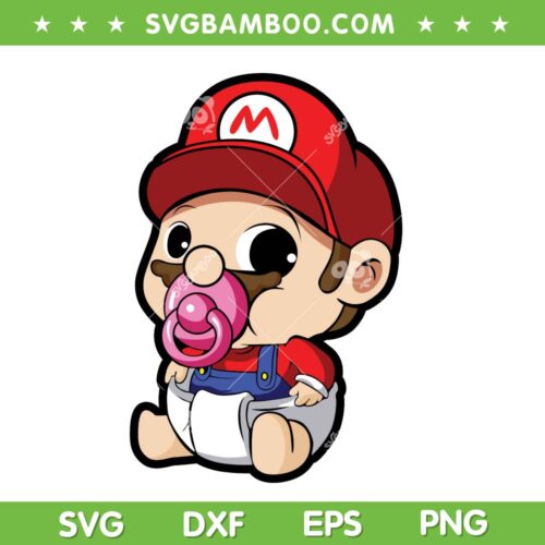 Baby Mario SVG PNG, Super Mario Kids SVG, Super Mario Characters DXF SVG PNG EPS