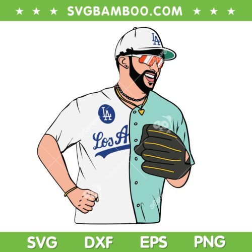 Bad Bunny Dodger SVG PNG, Football Bad Bunny Los Angeles SVG, LA Football DXF SVG PNG EPS