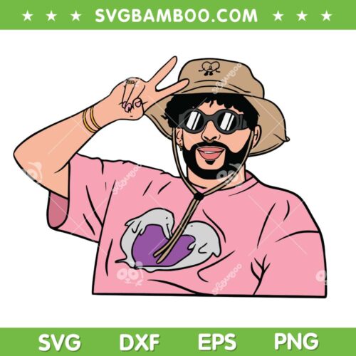 Bad Bunny Un Verano Sin Ti SVG PNG, Hot Album Bad Bunny SVG, Bad Bunny Pink DXF SVG PNG EPS