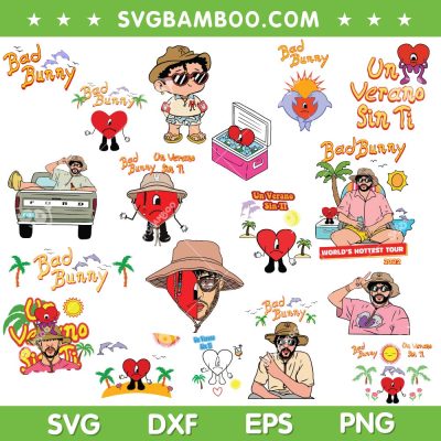 Bad Bunny Un Verano Sin Ti SVG Bundle, Bad Bunny SVG Bundle, Sad Heart DXF SVG PNG EPS Bad Bunny Un Verano Sin Ti SVG Bundle, Bad Bunny SVG Bundle, Sad Heart DXF SVG PNG EPS