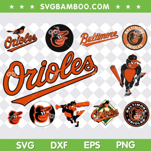 Baltimore Orioles SVG Bundle, Baltimore Orioles Logo SVG Bundle, Sport Logo DXF SVG PNG EPS