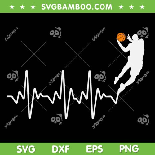 Basketball Heartbeat SVG PNG, Player Coach Basketball Lovers SVG, Sport Love DXF SVG PNG EPS
