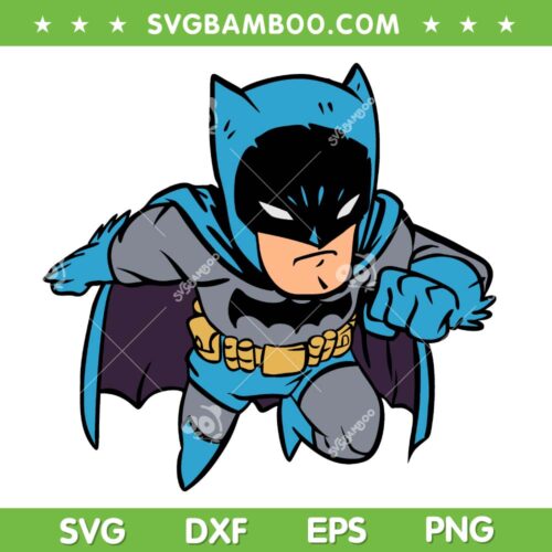 Batman Chibi SVG PNG, Chibi The Batman 2023 SVG, Batman 2023 DXF SVG PNG EPS