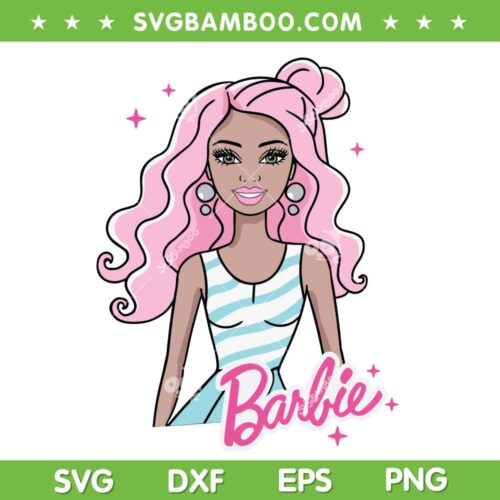 Black Girl Barbie Afro SVG PNG, Baby Doll SVG, Black Barbie Girl SVG, Afro Barbie DXF SVG PNG EPS