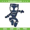 Black Panther Chibi SVG PNG, Wakanda Forever Black Panther SVG, Superhero DXF SVG PNG EPS