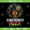 Black Womens Juneteenth Celebrate SVG PNG, Black Girl 1865 Juneteenth SVG, Freedom Day DXF SVG PNG EPS 