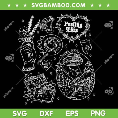 Blink 182 Tour 2023 SVG PNG, Vintage Blink 182 Band SVG, Feeling This DXF SVG PNG EPS