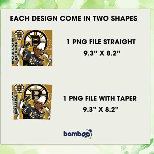 Boston Bruins 20oz Skinny Tumbler PNG, Boston Bruins Logo Tumbler Wrap PNG, NHL Boston Bruins Tumbler Template Sublimation
