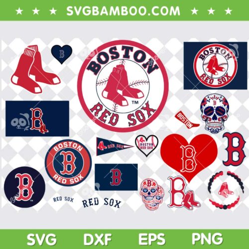 Boston Red Sox SVG Bundle, MLB Boston Redsox SVG Bundle, MLB Logo DXF SVG PNG EPS