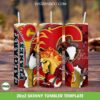 Calgary Flames 20oz Skinny Tumbler PNG, NHL Calgary Flames Tumbler Wrap PNG, NHL Logo Tumbler Template Sublimation
