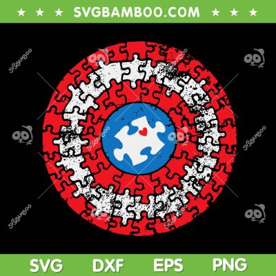 Captain Autism Awareness SVG PNG, Autism Superhero SVG, Puzzle Superhero DXF SVG PNG EPS
